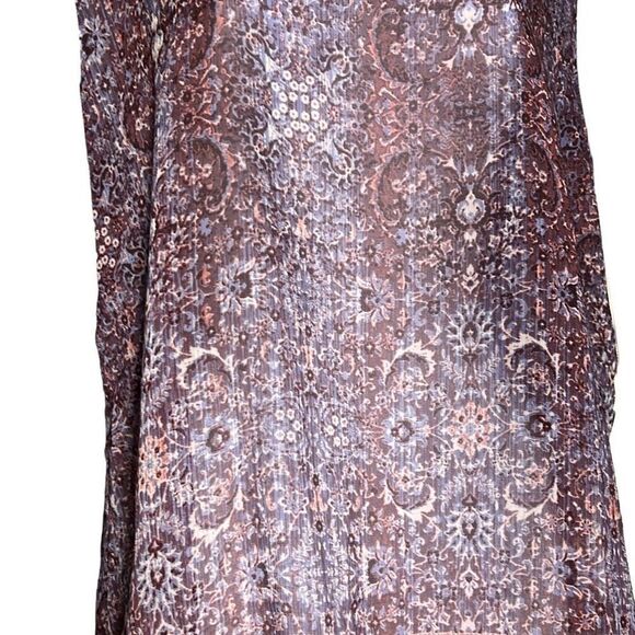 Miracle Body Women's Long Sleeve Abstract Color Block Gray/Rust Mini Dress M NWT - Picture 9 of 11